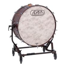 Bombo sinfônico marca ADAMS modelo Concert tamanho 28” x 22” com estante giratória "tilting" e acoplador para prato suspenso