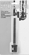 Apoio para instrumento de sopro marca Manhasset ( EUA ), modelo Alto Recorder Peg